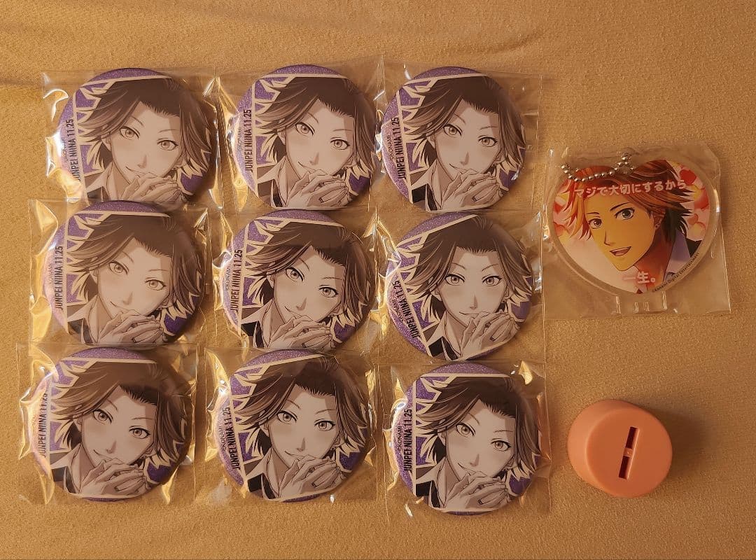 ときメモGS3 新名旬平 缶バッジ ボトルキャップ セット