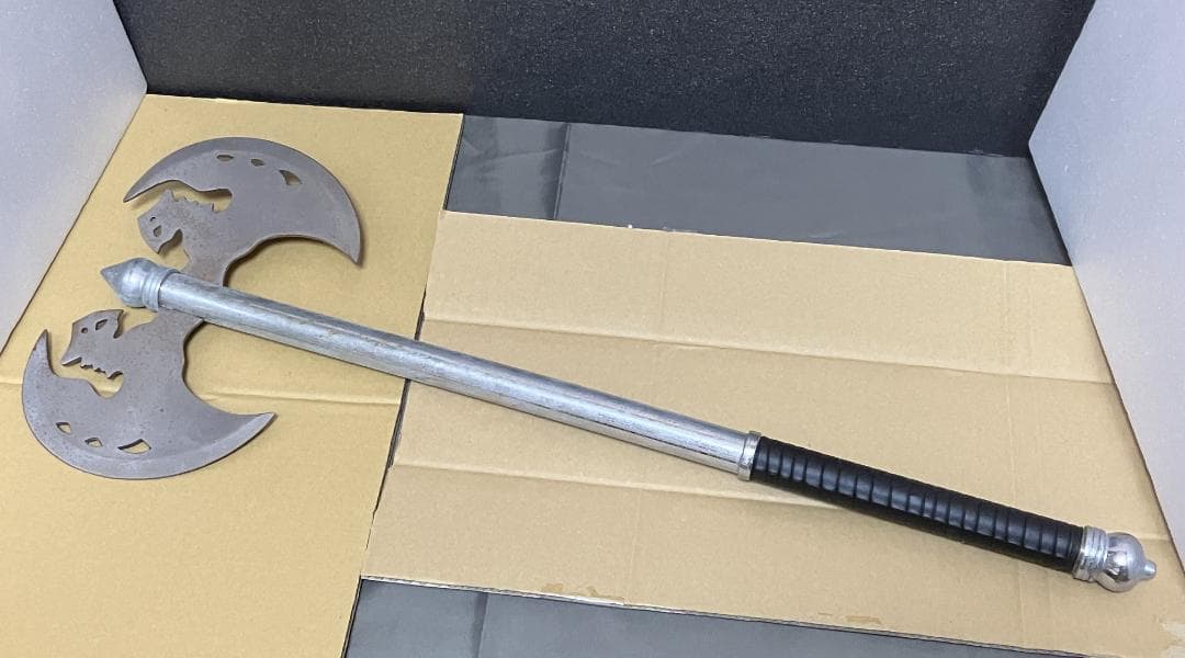 アンティーク品 両手斧 両刃バトルアックス 観賞用美術品 模造刀剣類