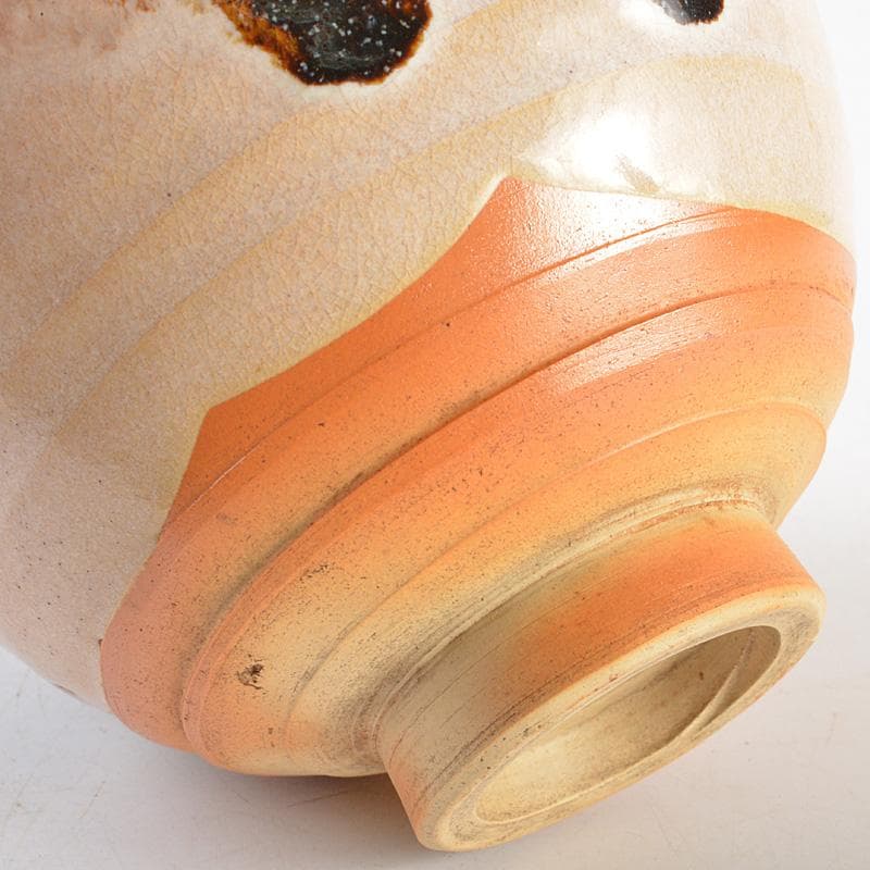 茶道具　高取焼　茶碗　陶印あり　仕覆・時代箱付　V　R7029