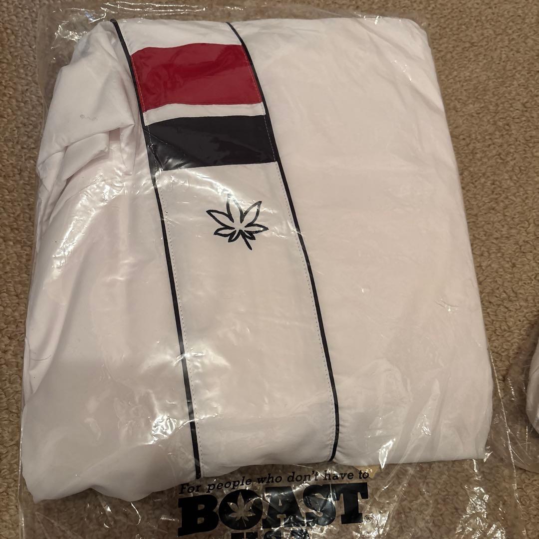 上下セットBOAST テニスウェア ホワイト/ネイビー M