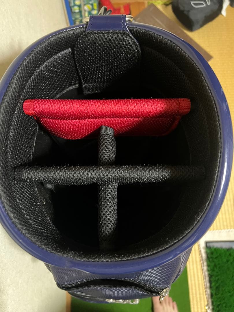 adabat キャディバッグ ネイビー/レッド