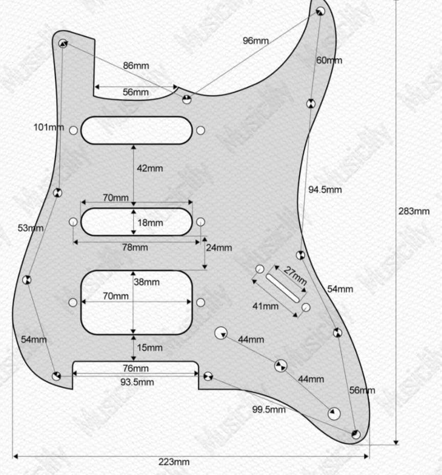 エグゼビア　ストラトキャスターSSHアセンブリ Fenderストラトクラシ