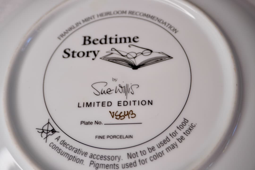 Franklin Mint テディベア 猫 絵皿 セット コレクションプレート