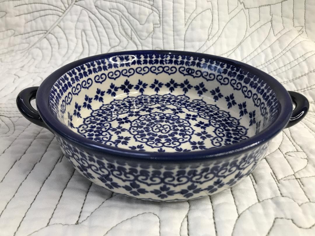 ポーリッシュポタリー［ボレスワヴィエツ］ シチューパンと未使用の小鉢2枚セット