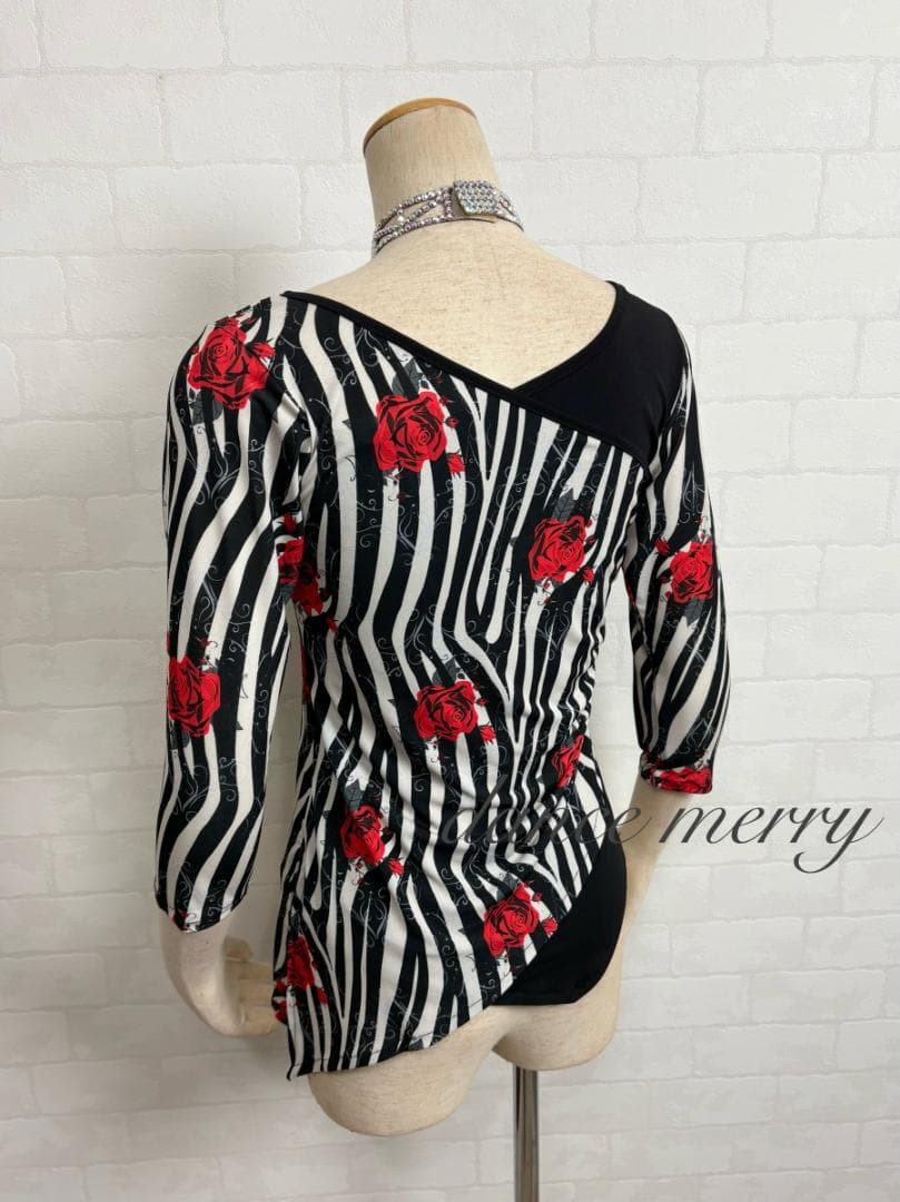 新品　社交ダンス　赤　黒　ベージュ　ツーピース　セットアップ　パーティ　2914