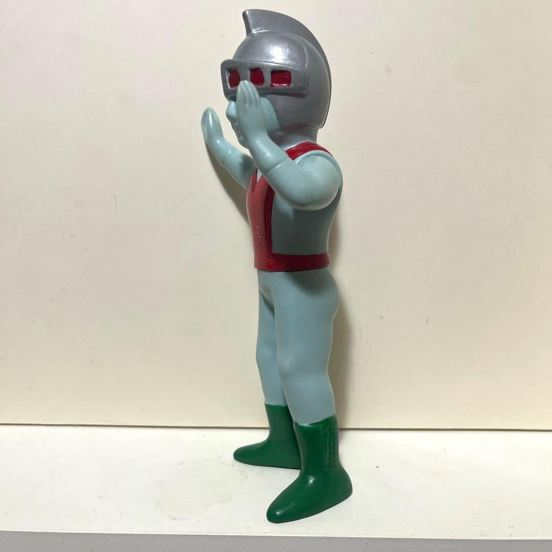 無版権 シルバー仮面 水色 パチソフビ 盆踊りタイプ フィギュア 当時物
