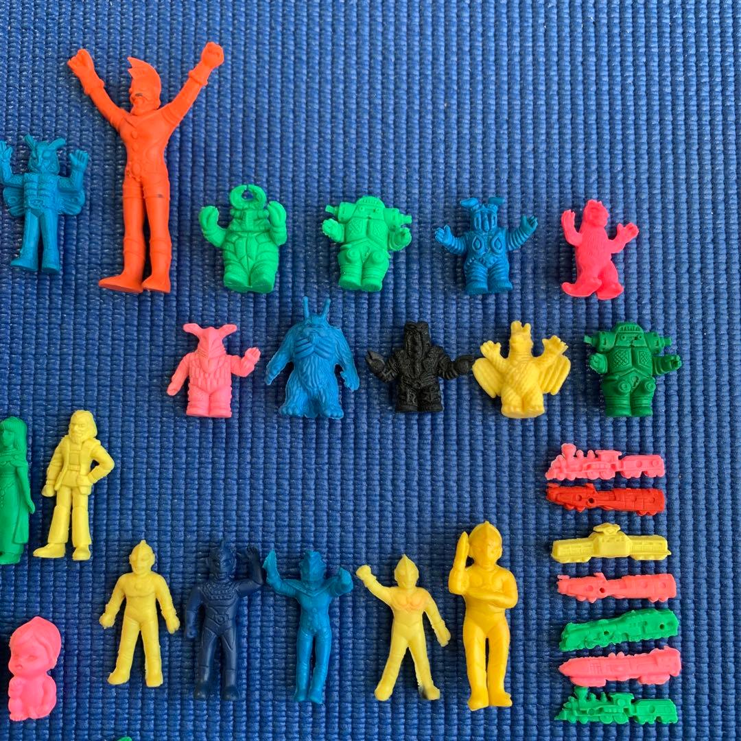 【昭和レトロな消しゴム当時物】仮面ライター、ウルトラマンプロレス、ドラえもん