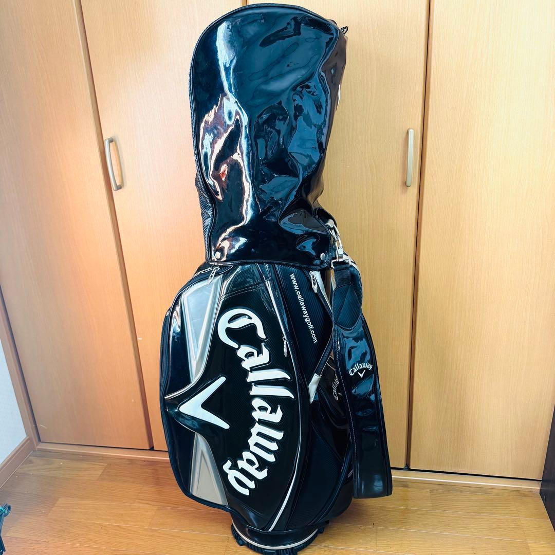Callaway キャディバッグ ゴルフ ブラック 9型 カート式 エナメル