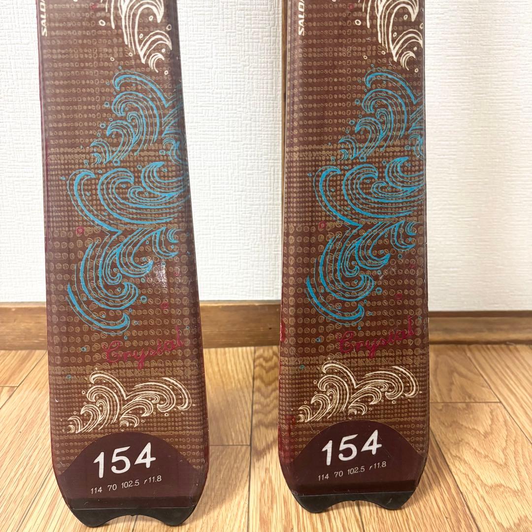 ■SALOMON■女性用スキーセット■板154/靴24-24.5/ストック105