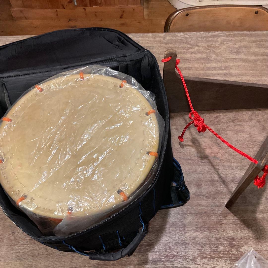 【良品】35cm！締太鼓 和太鼓 太鼓台 スタンド ケース付き 和楽器 伝統芸能