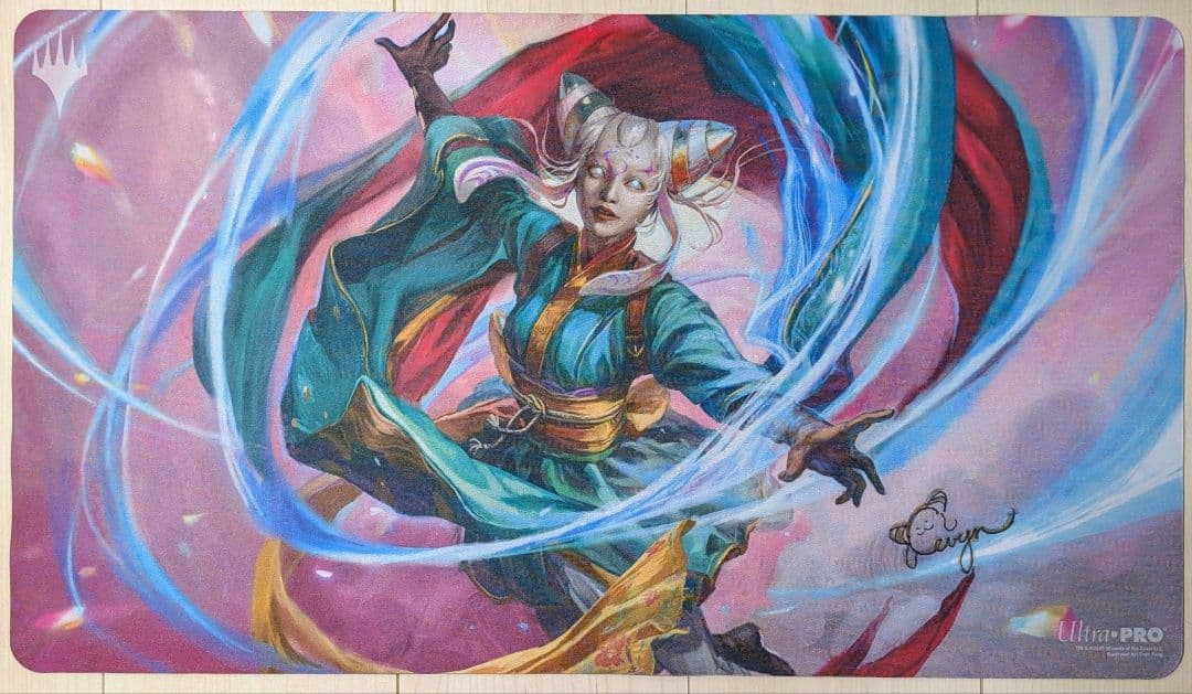 【未使用】ボーダーレス版　知りたがりの学徒、タミヨウ　サインド　両面プレイマット