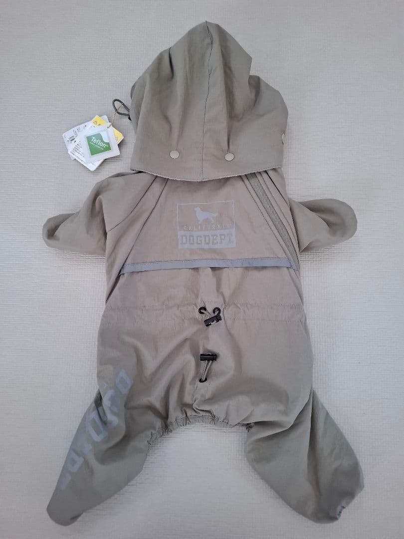DOGDEPT フード付き犬服 ベージュ