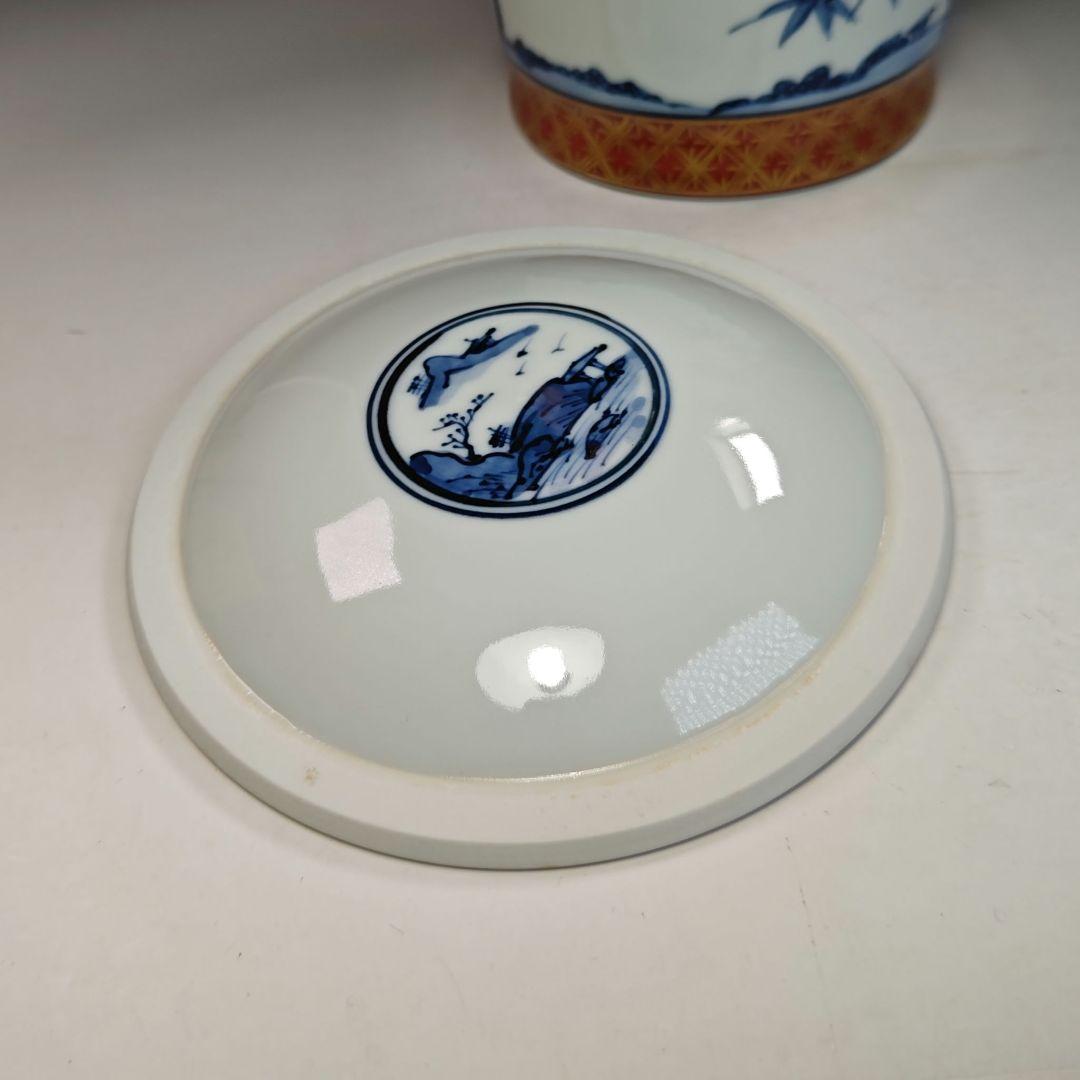 イ753 水指『平安　春峰造』『末廣金襴手　水指　共箱』茶道具