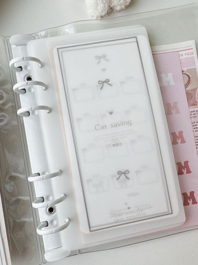 A6リフィル グレーリボン month checksheet 5枚1400円