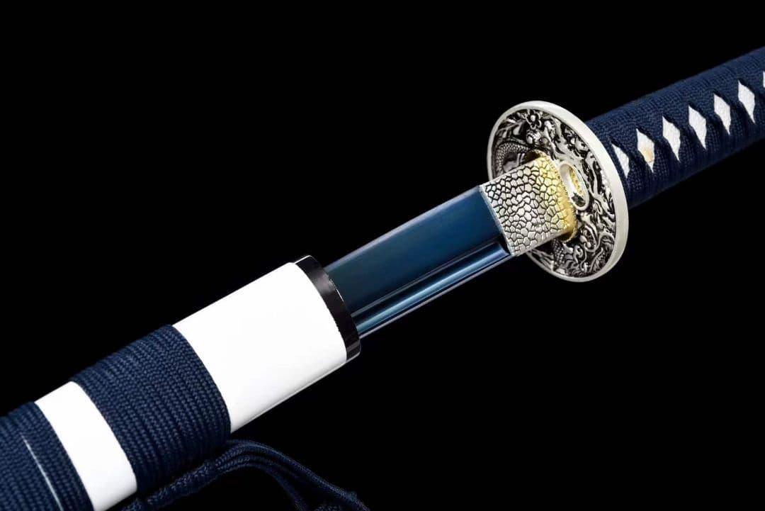 藍武士刀の炭火焼『白龍』武具　刀装具　日本刀　模造刀 居合刀