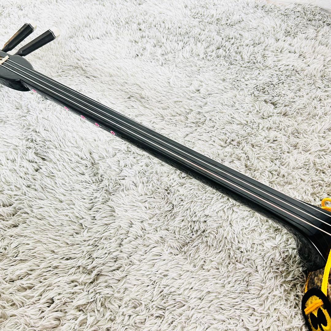 良品　本格的　沖縄　琉球　三線　本蛇皮　蛇革　強化貼り　初心者　入門　ケース付き