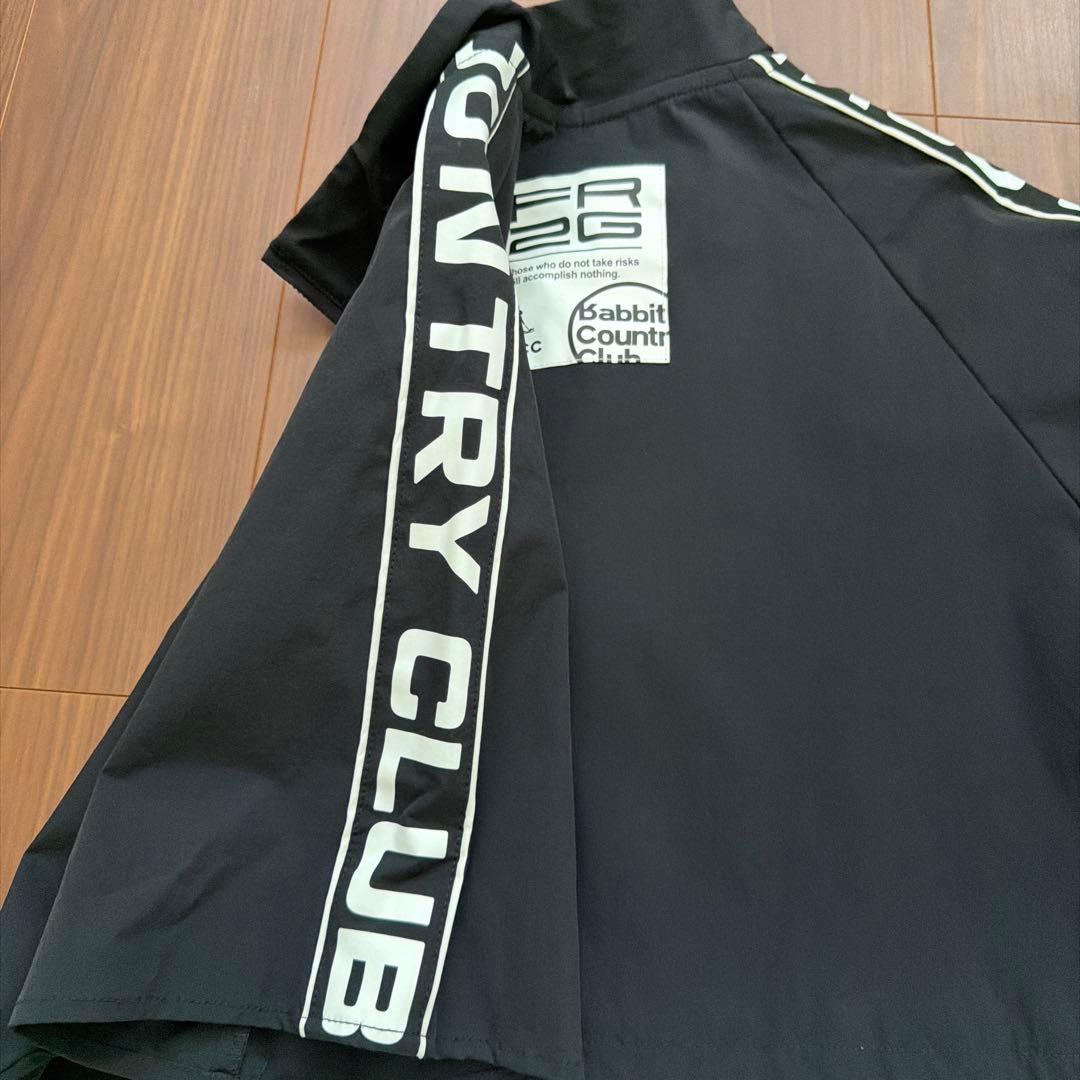 FR2GOLF ジップアップシャツ 半袖 ブラック/ホワイト