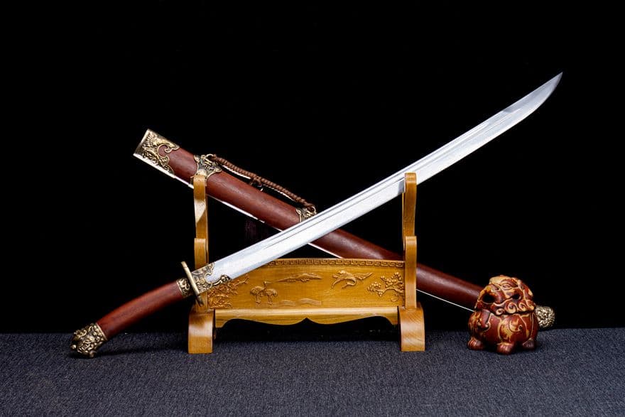 狂獅子清刀-模様鋼 古兵器 武具　刀装具　日本刀　模造刀 居合刀