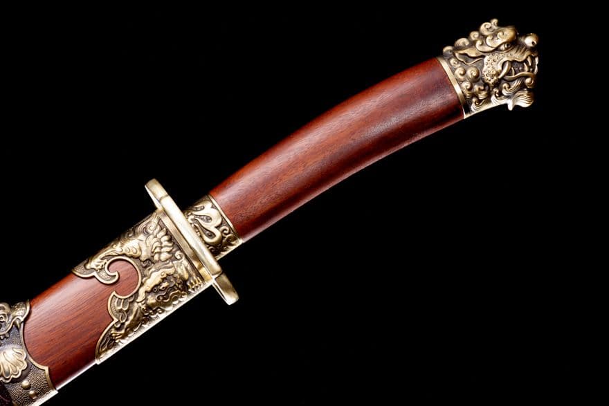 狂獅子清刀-模様鋼 古兵器 武具　刀装具　日本刀　模造刀 居合刀