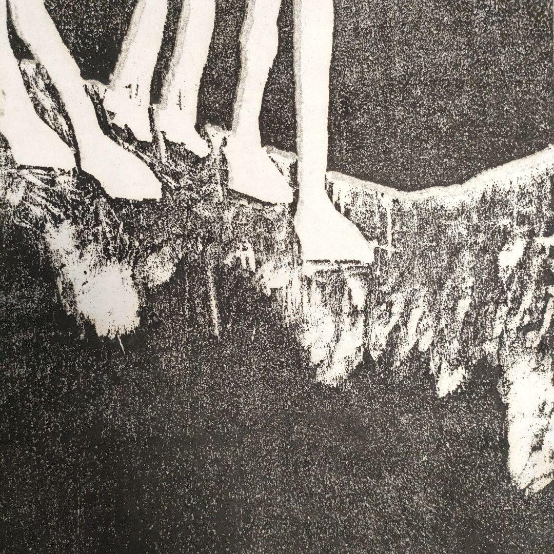 棟方志功　木版画『無題』自筆サイン入