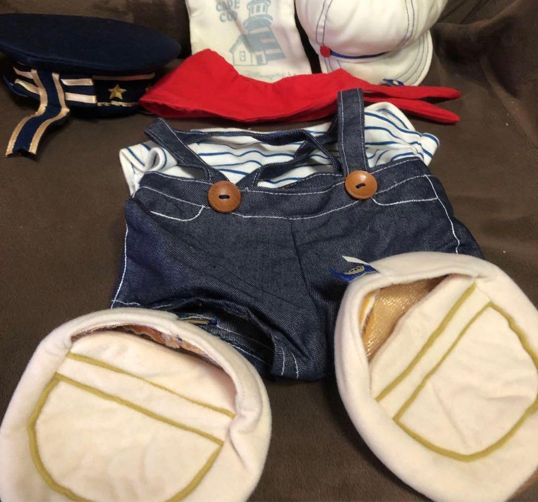 初期　ディズニー　ダッフィー 白タグ　ビーズ入り