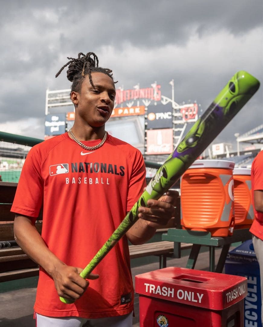 メジャーリーグナショナルズ MLB選手支給品UsedプラクティスシャツMサイズ