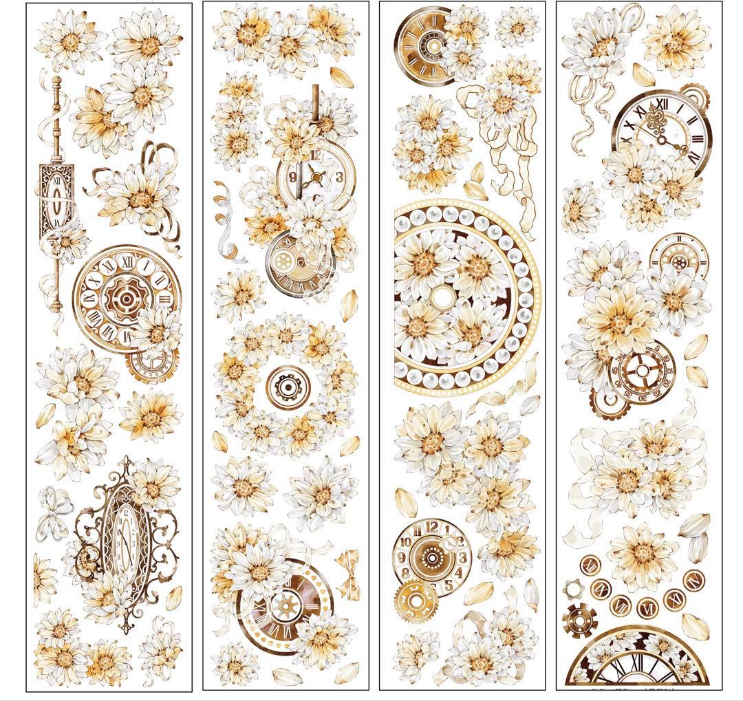 咔咔STUDIO《菊絮时》海外マスキングテープ　マステ 【2644】