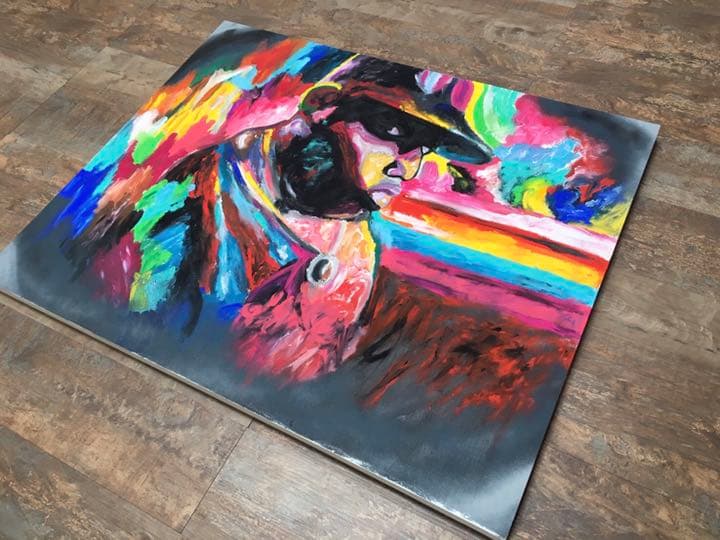 レア特大一点物notorious bigペイントアート