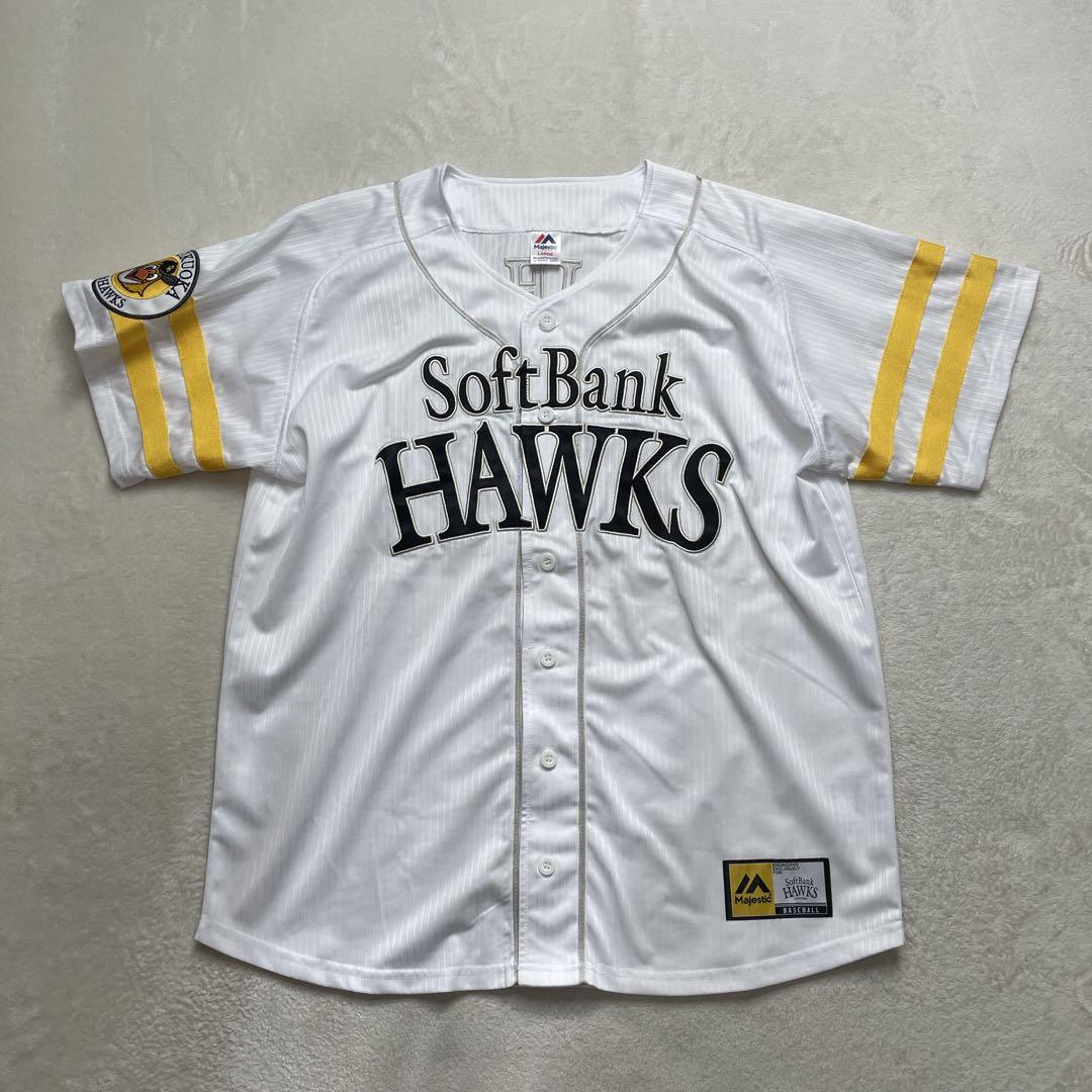 未使用に近い　Majestic ソフトバンクホークス　栗原選手　24 Lサイズ