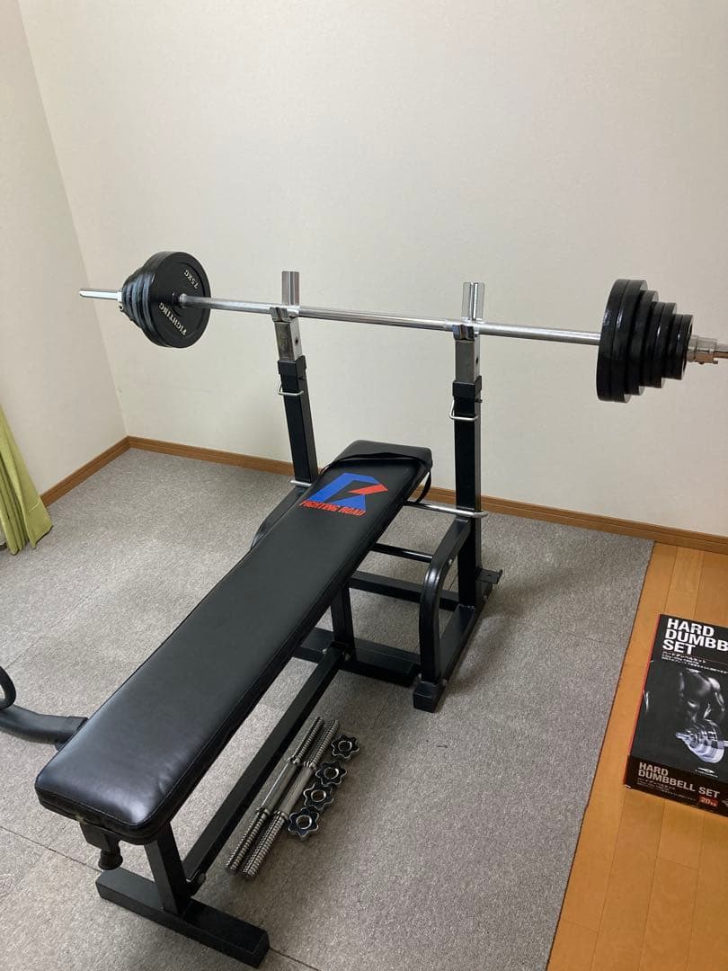 トレーニングベンチ バーベル付き最終値下！愛知県西尾張より直接お引渡限定 配達有