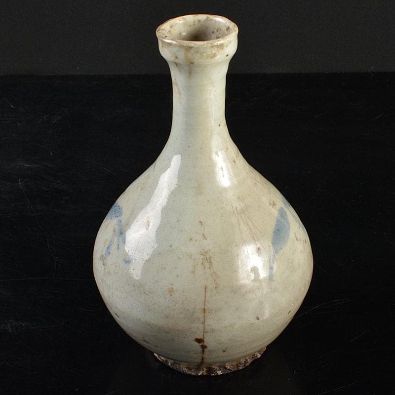 朝鮮美術　李朝　高麗白磁　染付　徳利　N　R5929
