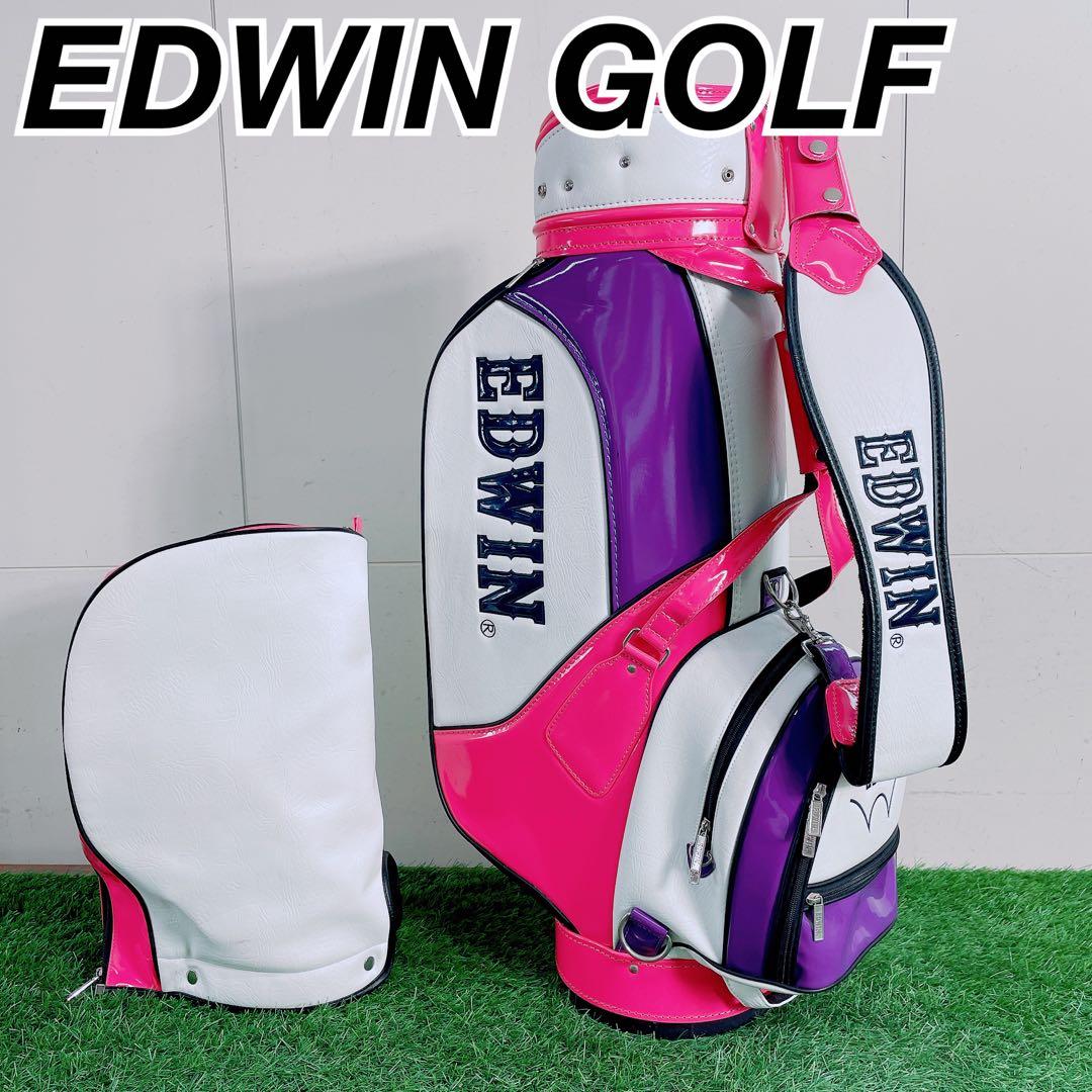 ゴルフ　キャディバッグ　エドウィン　エナメル　N2406