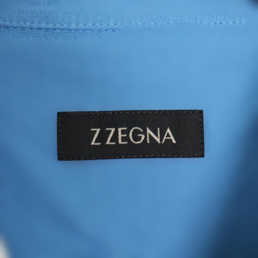 【新品】Z ZEGNA ゼニア ポロシャツ XXL　ブルー メッシュ切替　テニス
