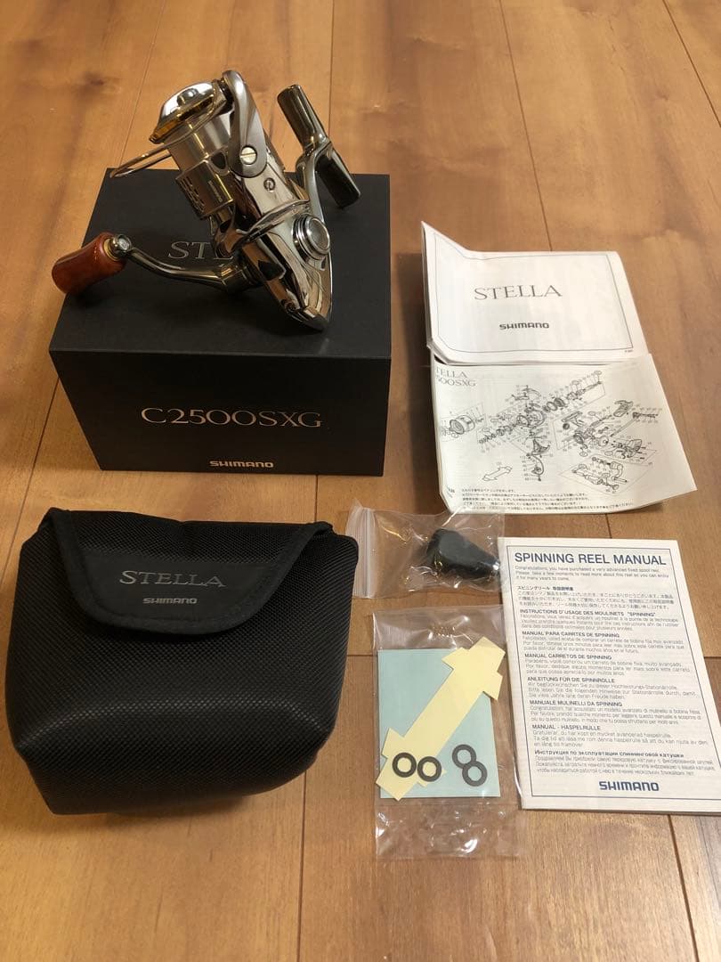 【ジャック】シマノ 18ステラ　C2500SXG 夢屋花梨ノブ装着