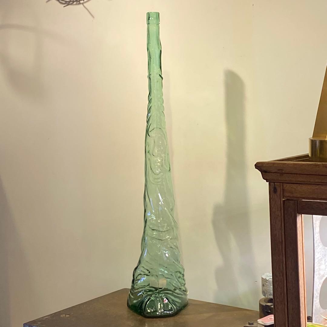 イタリア ビンテージワインボトル 緑ガラス