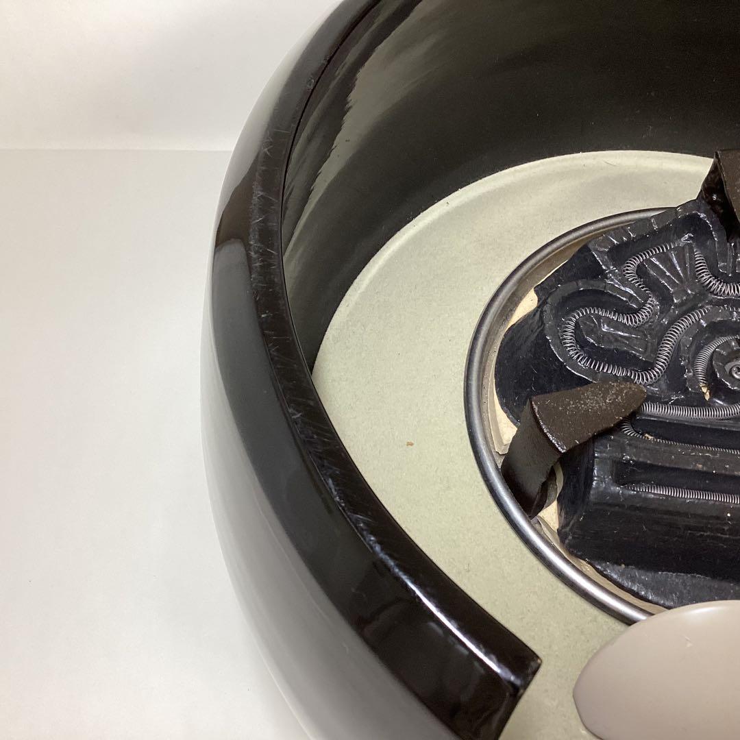 野々田式 電熱器 黒 道安 B型 箱なし 茶道具 古物品