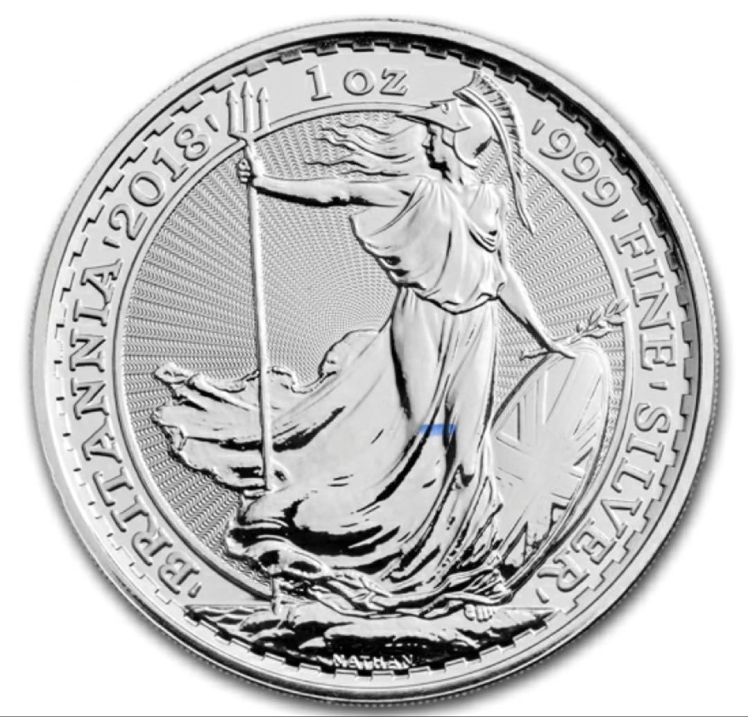 2018 新品イギリス ブリタニア銀貨1オンス (39mmクリアケース付き)