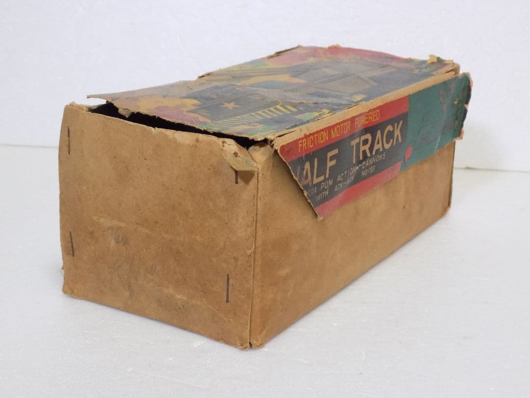 希少ブリキ　三恵玩具　【HALF TRACK】フリクション　動作品