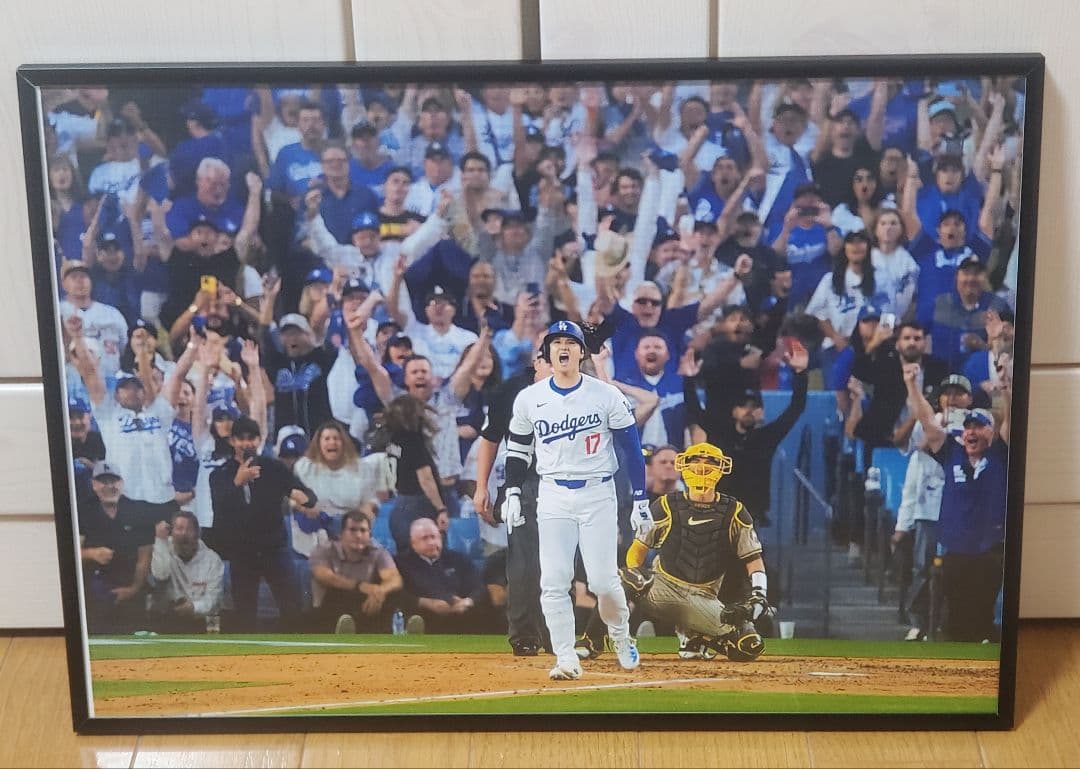 k14☆ドジャース大谷翔平 MVP！A3サイズポスターフレーム付き⑭セット