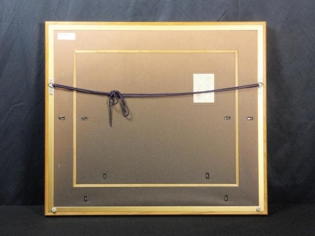 芸術院会員　浦田正夫　落款印譜 共シール『紫陽花』日本画 岩絵具彩色 1025E