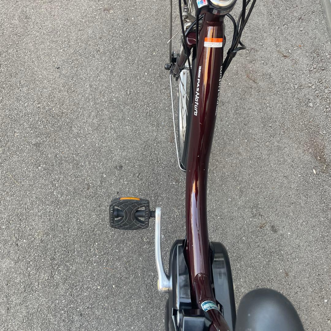 ヤマハ電動アシスト自転車24インチ バッテリー大容量12.3Ah ブラウン