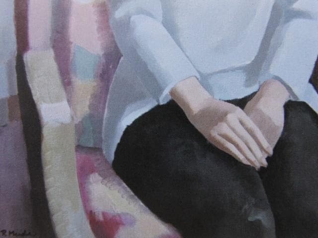 前田利昌【窓辺】希少な額装用画集より、状態良好、新品高級額装付