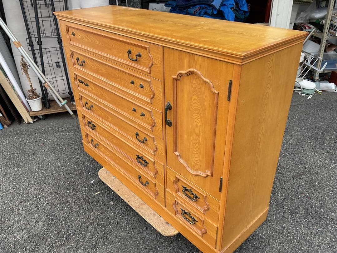 昭和レトロ 宮島型 135幅 洋服箪笥 大型収納 タンス