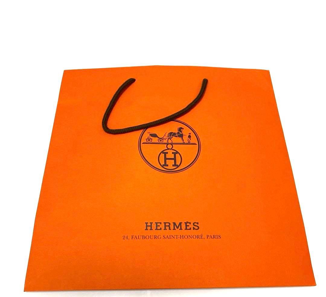 新品未使用　HERMÈS オレンジ ショップ袋 大きめ　合計14袋　リボン×2