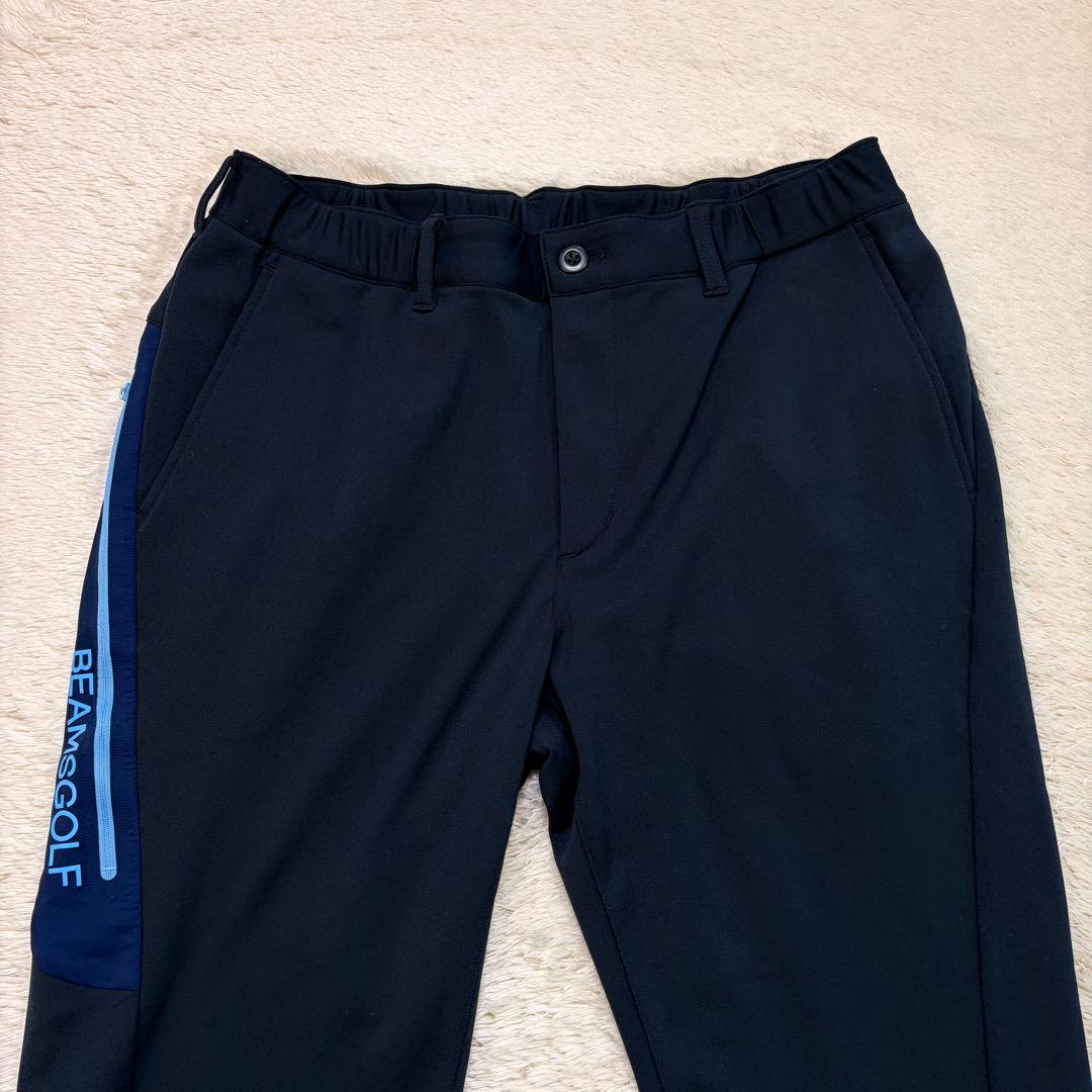 【美品】 BEAMS GOLF ゴルフウェア パンツ ストレッチ ネイビー XL