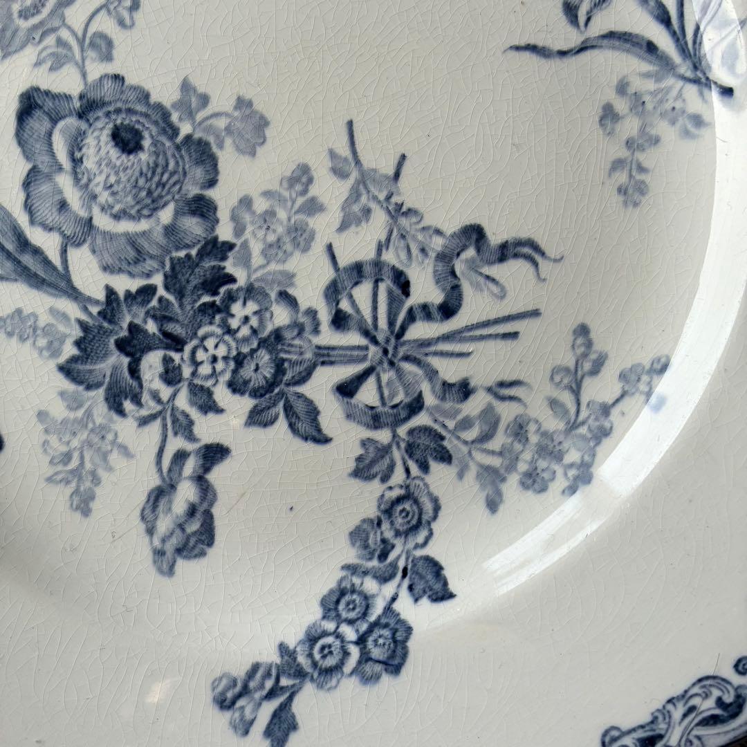 Sarreguemines フランス　アンティーク　プレート fontanges