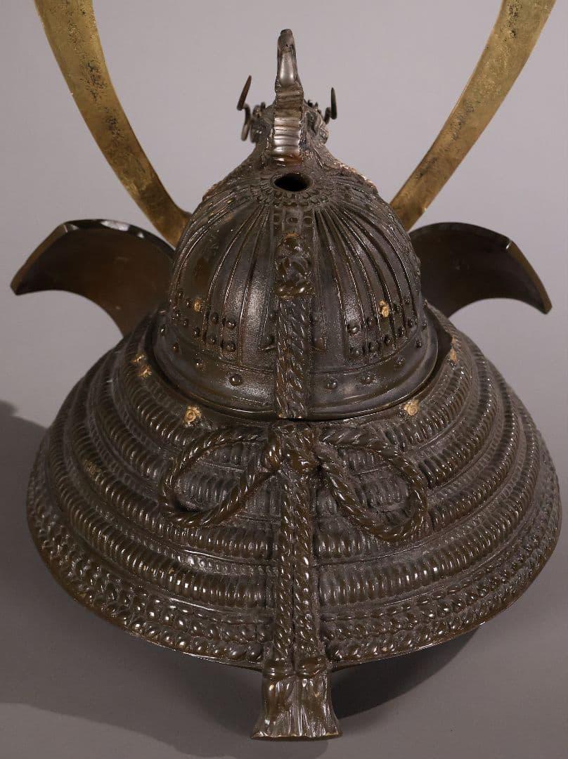 金工 龍光堂造 銅製 兜形 香炉 5374g 香道具 香爐 置物【MA756】