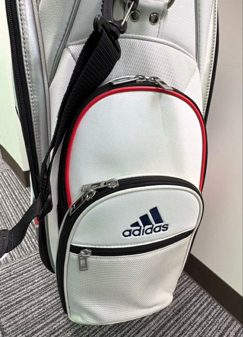 【美品】アディダス　ゴルフ　キャディバック　ホワイト　軽量