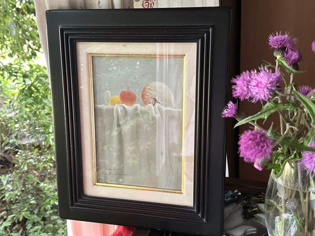 超限定7月16日20時迄‼️珠玉のサムホール　藤井武「ときの記憶」油彩'04作署名