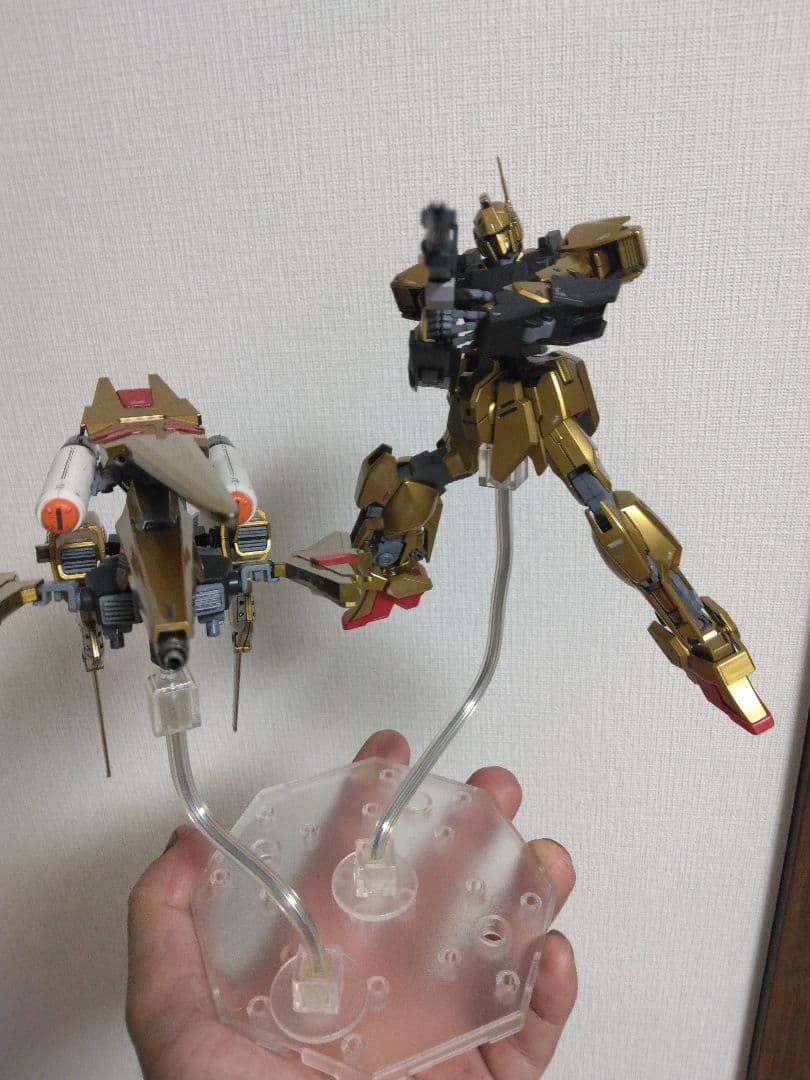 HG 百万式　メガシキ　塗装済み完成品　改造　台座　説明書付き